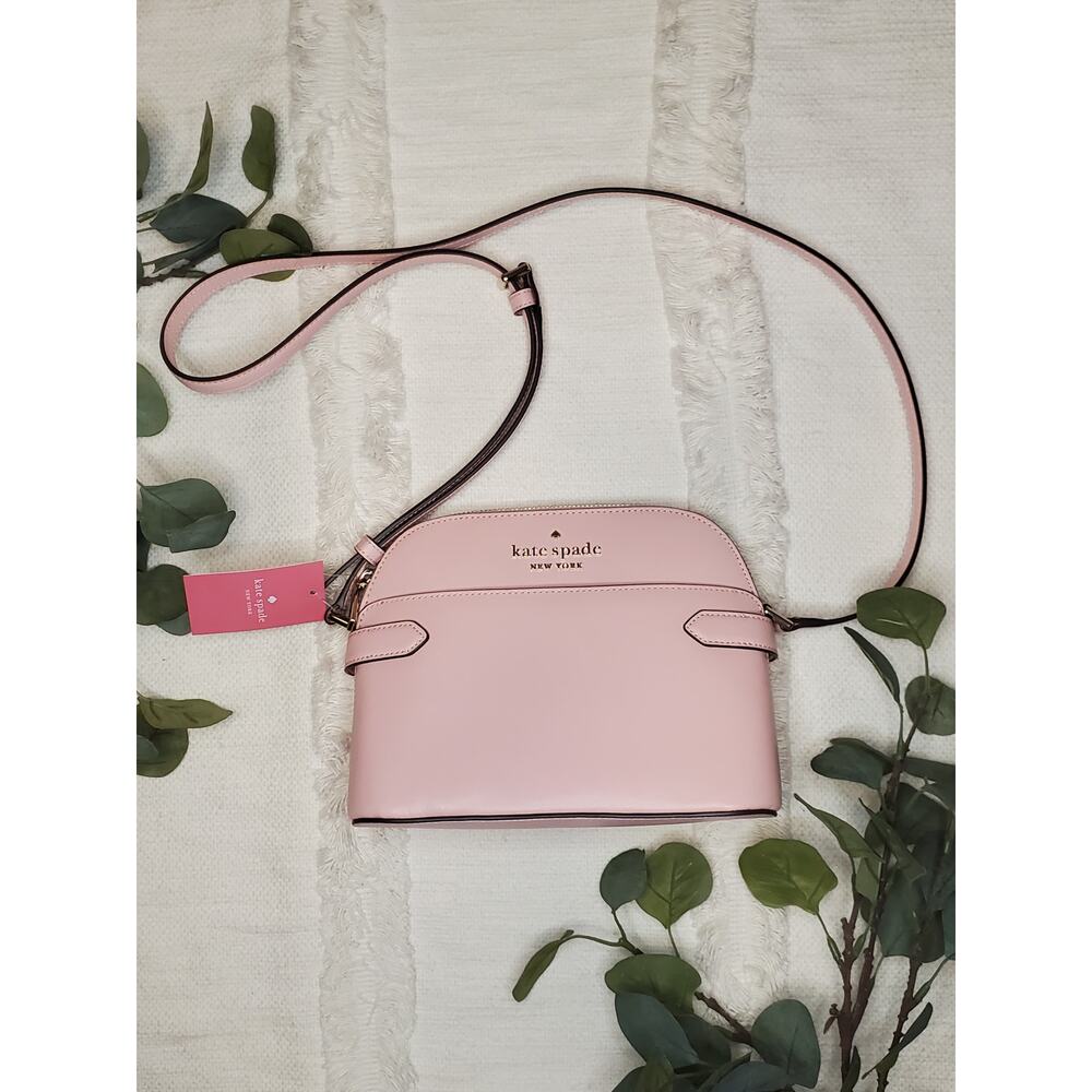 Kate Spade Saffiano Leather Dome Crossbody in Light Crepe